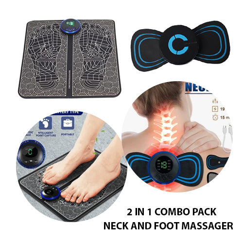Electric Foot Massager Pad and Pulse Body Massager  (Bundle deal)